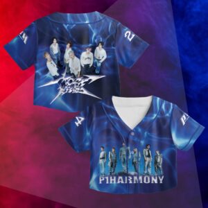 P1Harmony Crop Top Baseball Jersey