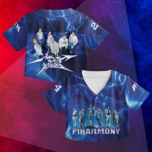P1Harmony Crop Top Baseball Jersey