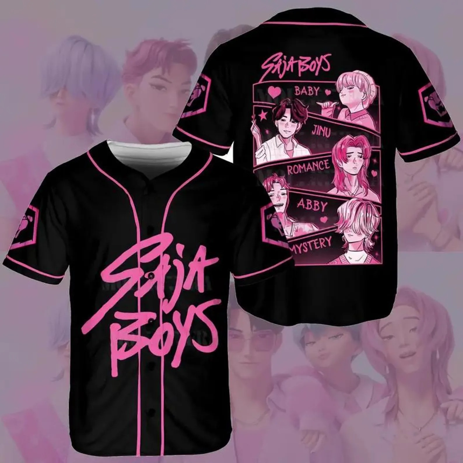 Kpop Demon Hunter Saja Boys Baseball Jersey, Saja Boys Fan Gifts, Demon Hunters Shirt, Kpop Huntrix Pin, Demon Hunters Merch