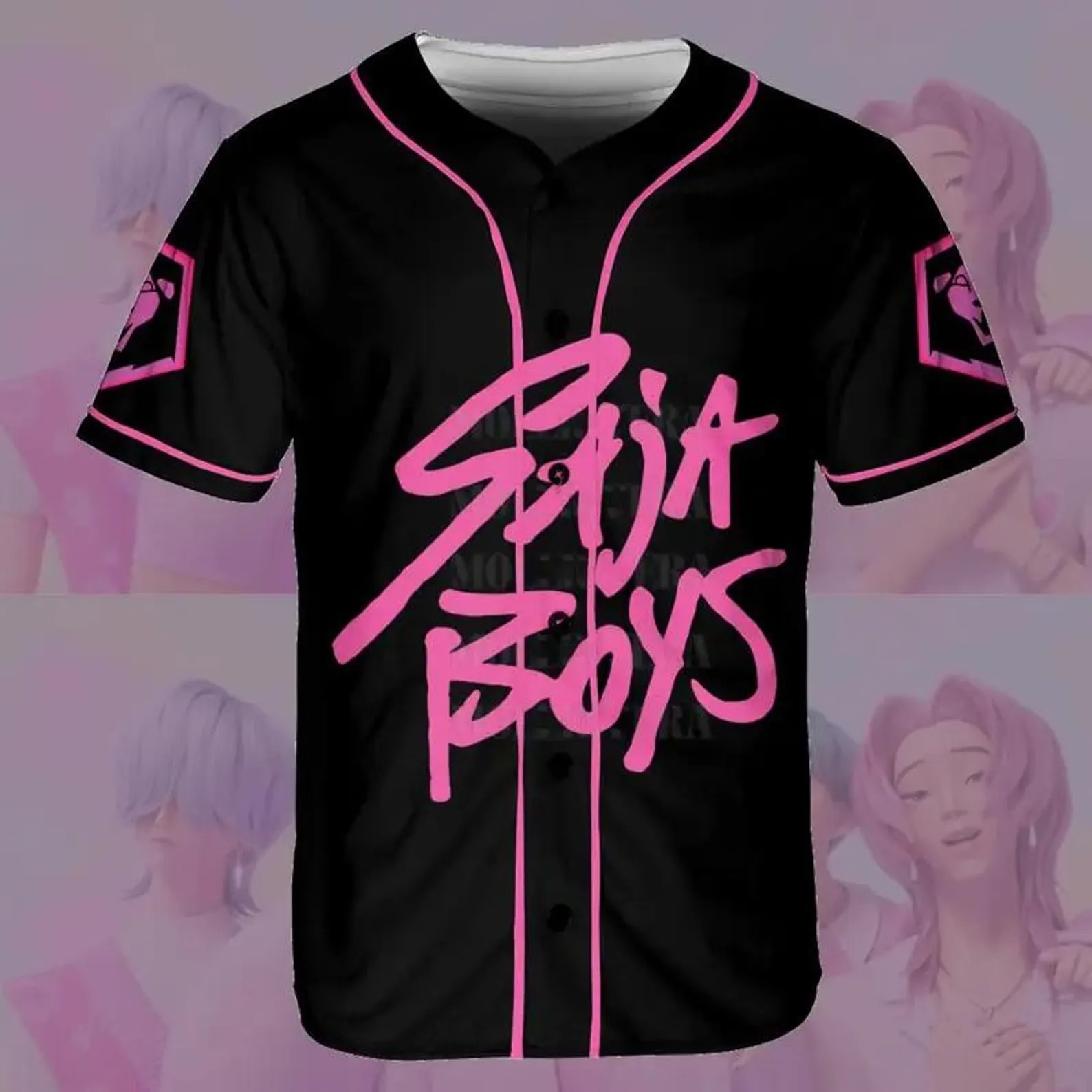 Kpop Demon Hunter Saja Boys Baseball Jersey, Saja Boys Fan Gifts, Demon Hunters Shirt, Kpop Huntrix Pin, Demon Hunters Merch - Image 2