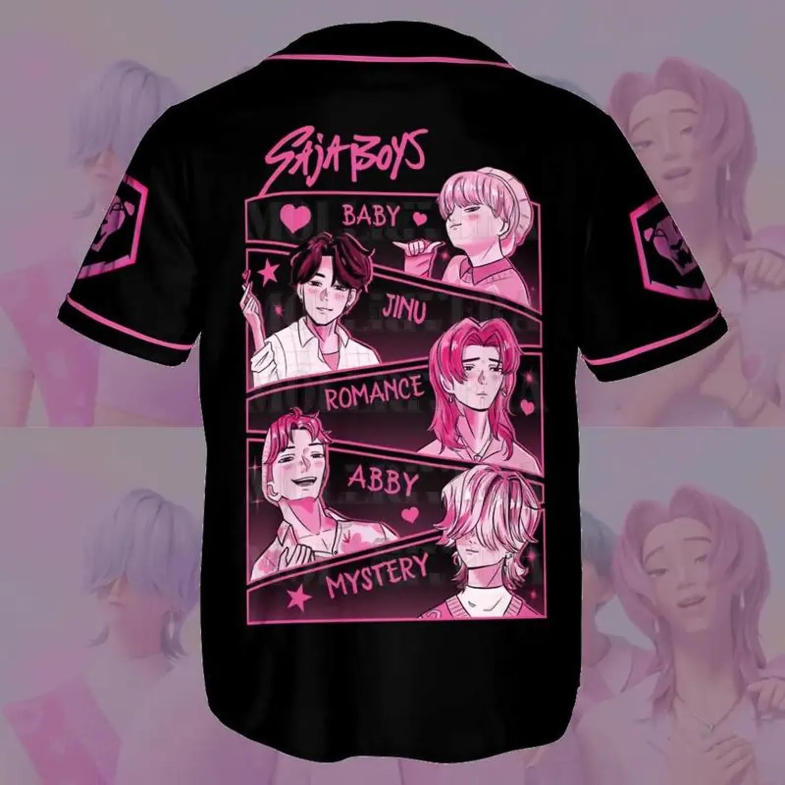 Kpop Demon Hunter Saja Boys Baseball Jersey, Saja Boys Fan Gifts, Demon Hunters Shirt, Kpop Huntrix Pin, Demon Hunters Merch - Image 3