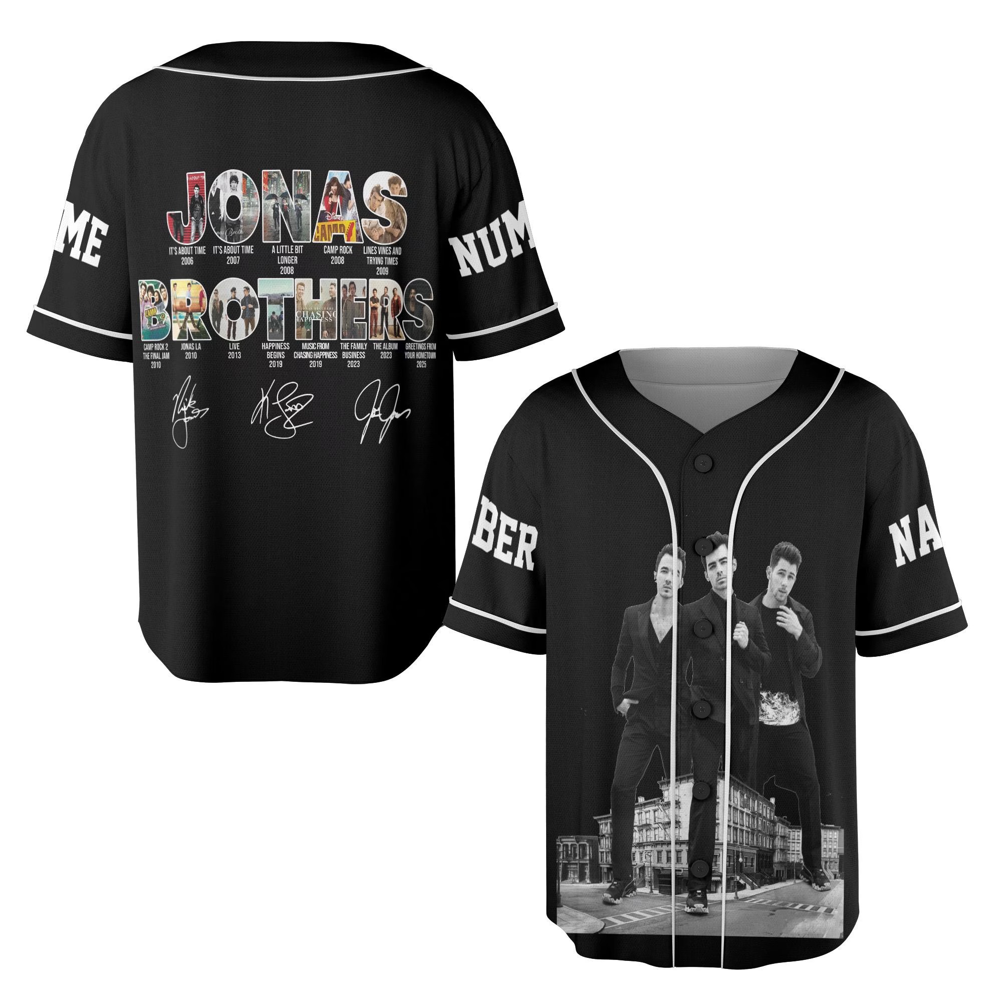 Personalized JONAS20: Greetings From Your Hometown Tour Baseball Jersey Jersey, Custom Name Concert Tour 2025 Merch Baseball Jersey - Image 4
