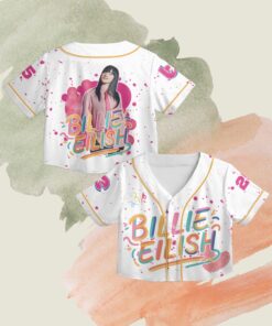 Customizable Billie Eilish Baseball Jersey - Crop Top