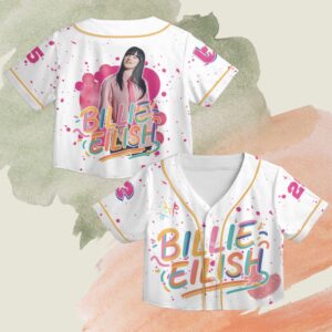 Customizable Billie Eilish Baseball Jersey - Crop Top