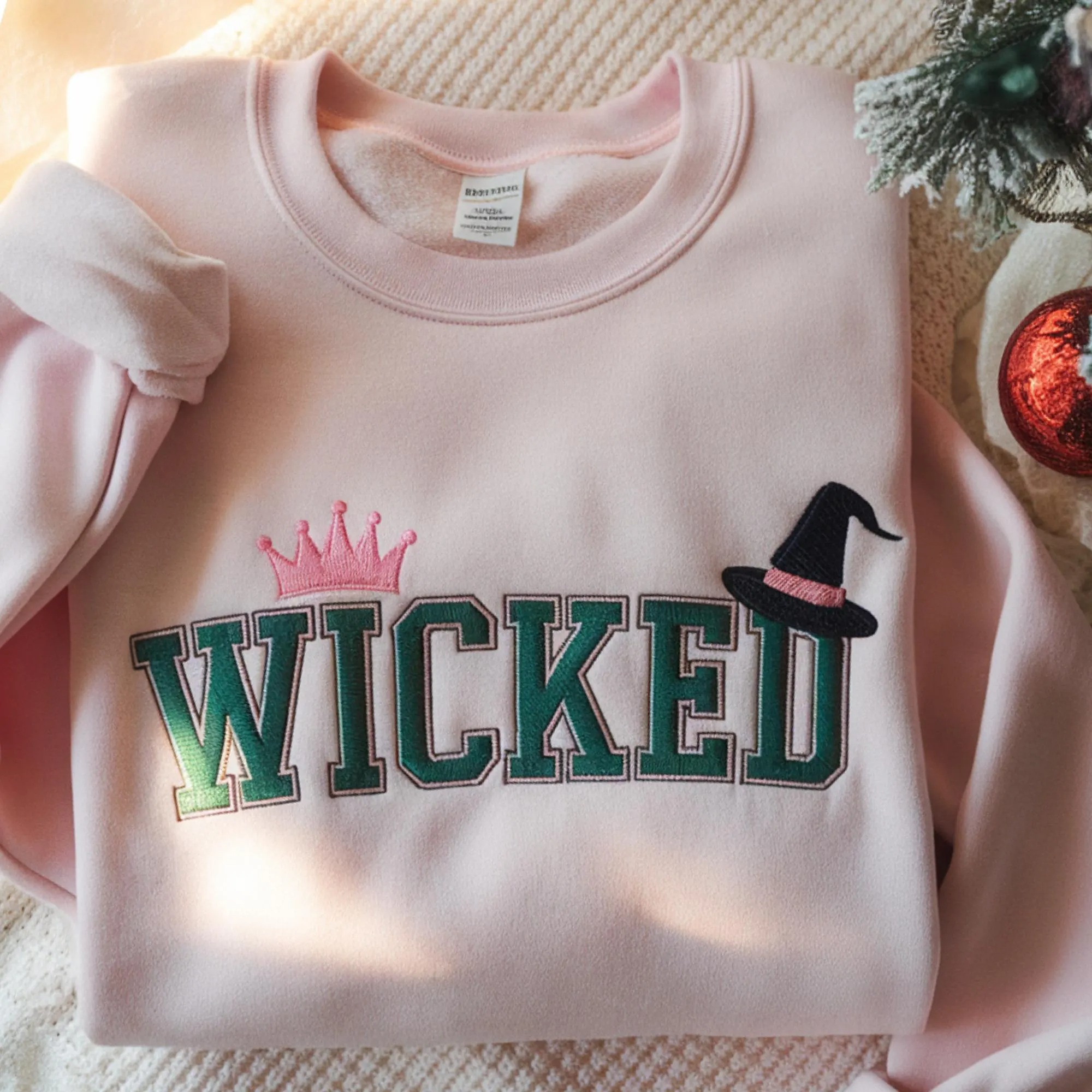 Embroidered Wicked Sweatshirt, Defying Gravity Shirt, Wicked Sweatshirt,Elphaba Glinda Embroidered Sweatshirt, Wicked Musical Movie Fan Gift
