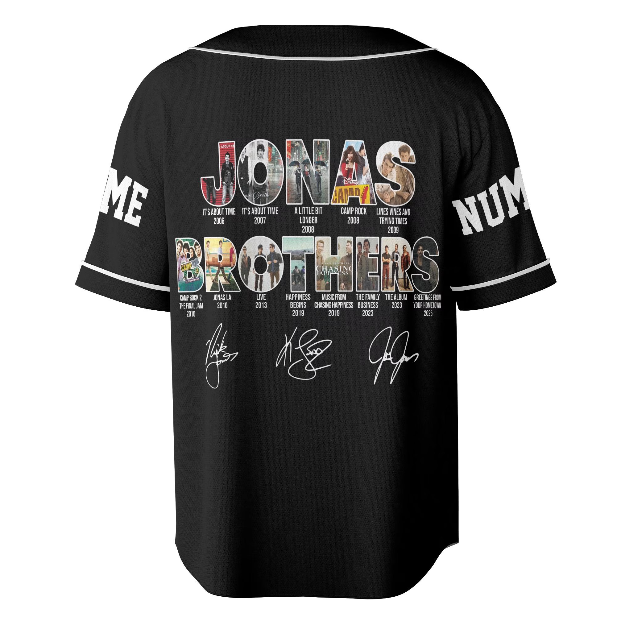 Personalized JONAS20: Greetings From Your Hometown Tour Baseball Jersey Jersey, Custom Name Concert Tour 2025 Merch Baseball Jersey - Image 3