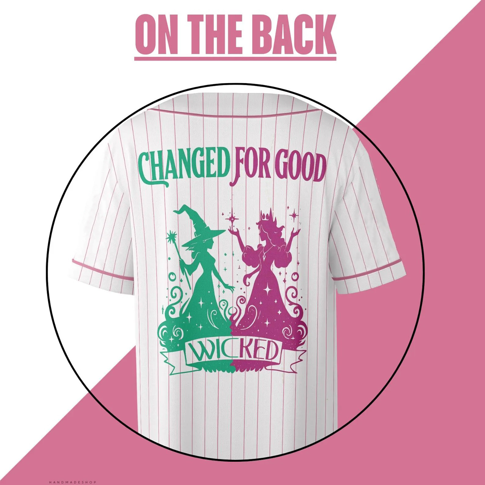 Wicked Jersey, Elphaba and Glinda Jersey,Wicked Birthday Girl Shirt,Wicked Green Witch Pink,Wizard of Oz Fan Gift,Wicked Jersey - Image 3