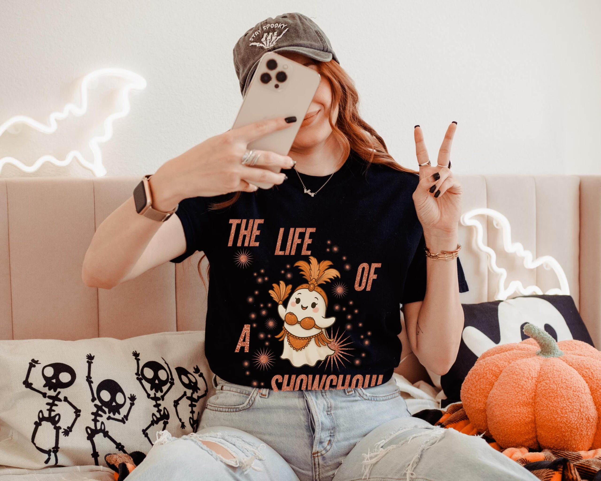 Showghoul Halloween T-Shirt: Funny Ghost Graphic Tee - Image 2