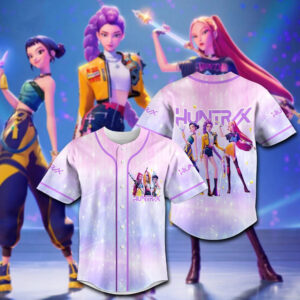 Kpop Demon Hunters Baseball Jersey, Huntrix Baseball Jersey, Huntrix Kpop Movie Shirt, Kpop Demon Hunters, Demon Hunters Jersey
