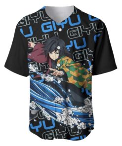 Alternative view of Tomioka Giyu - Demon Slayer Baseball Jersey Anime Japan Style