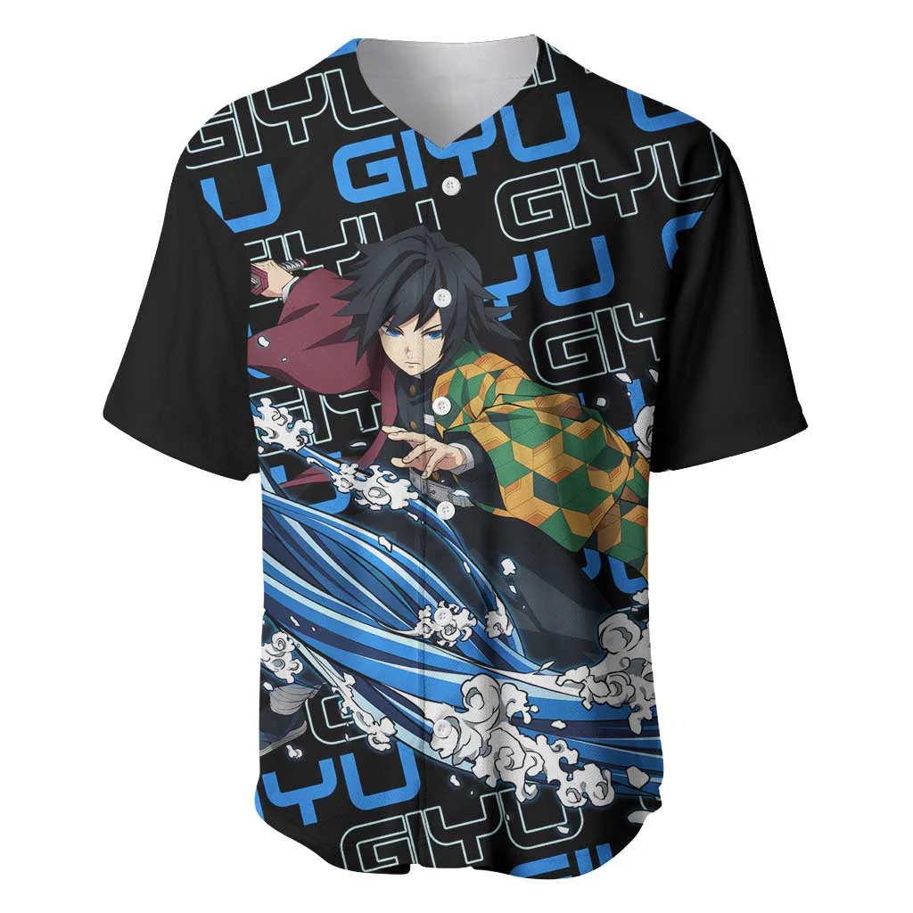 Tomioka Giyu - Demon Slayer Baseball Jersey Anime Japan Style - Image 2