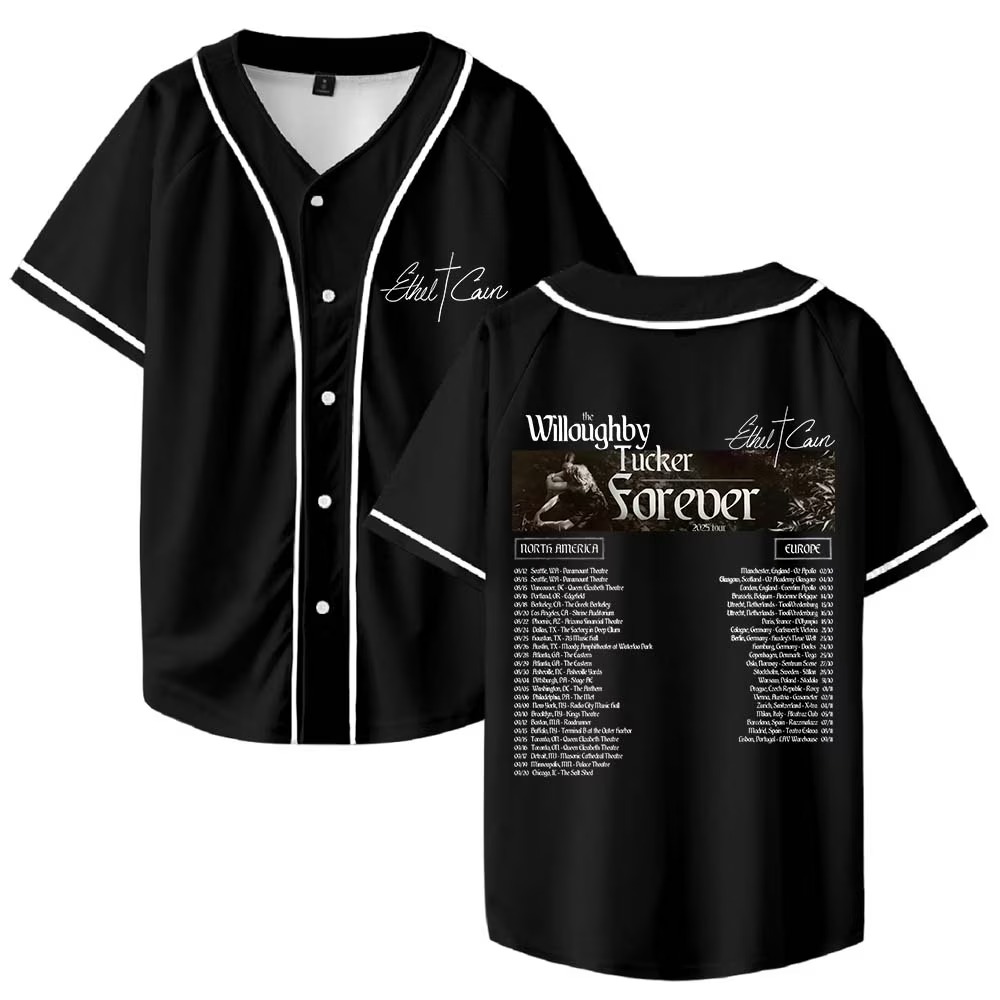 Custom Color Ethel Cain Willoughby Tucker Forever Tour 2025 Baseball Jersey Shirt