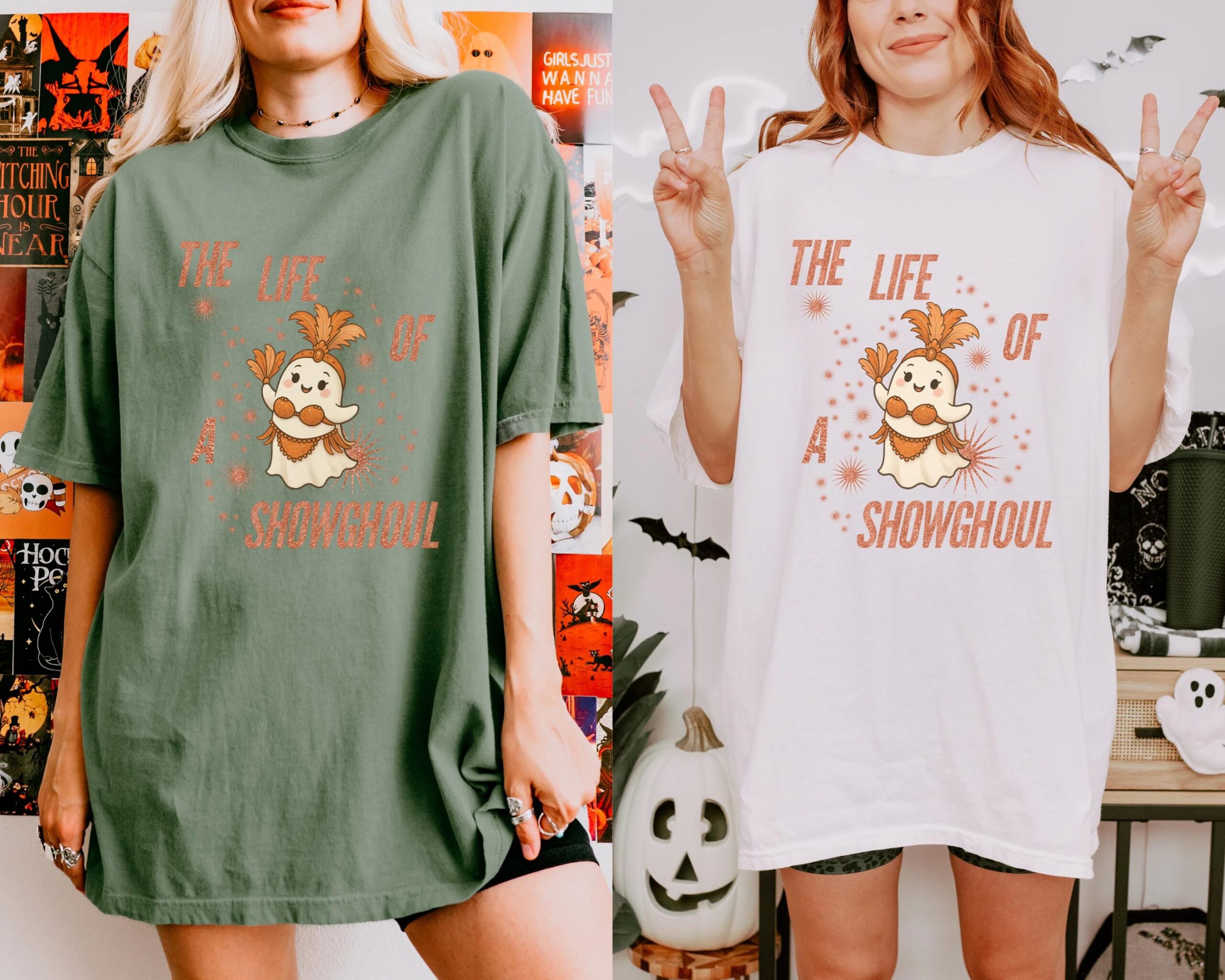 Showghoul Halloween T-Shirt: Funny Ghost Graphic Tee - Image 4