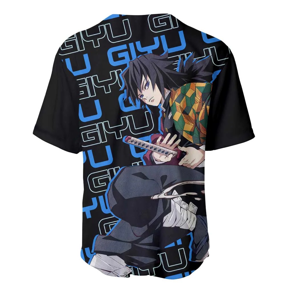 Tomioka Giyu - Demon Slayer Baseball Jersey Anime Japan Style - Image 3