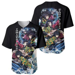Demon Slayer Anime Baseball Jersey Giyu Tomioka Water Hashira