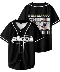 Alternative view of Custom Color P1Harmony Merch Tour illustration Baseball Shirt Unisex T-Shirt