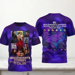 Descendants Zombies Worlds Collide Tour 3D Shirt, Disney Concert Tour 2025 Hoodie, Fan Event Merch