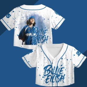 Billie Eilish Baseball Jersey - Includes Crop Top Style & Kids/Youth Sizes, Custom Color