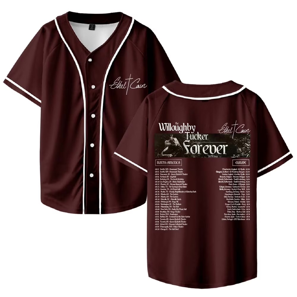 Custom Color Ethel Cain Willoughby Tucker Forever Tour 2025 Baseball Jersey Shirt - Image 3
