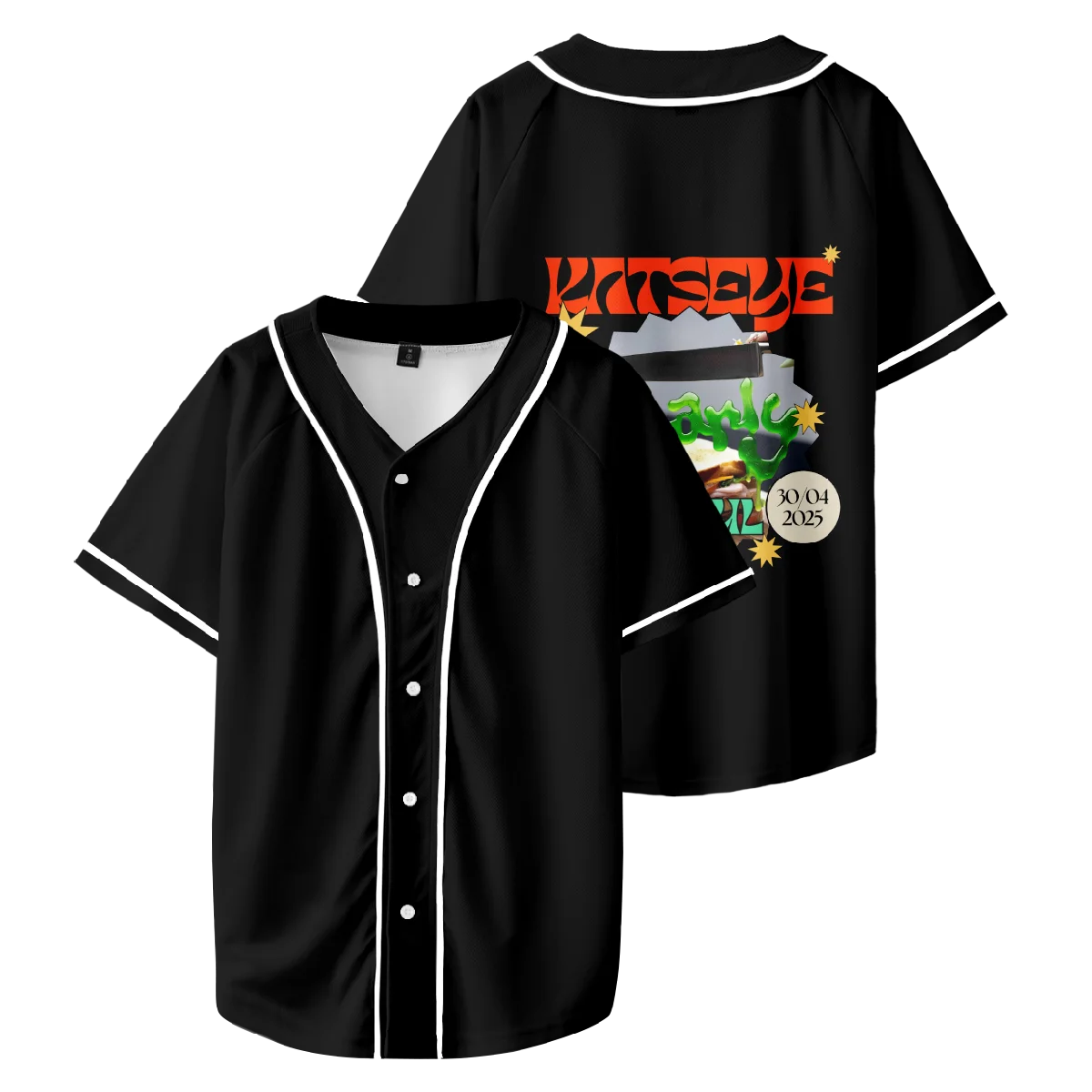 Katseye Merch Beautiful Chaos Photos Baseball Shirt Unisex T-Shirt, Custom Color Jersey - Image 2