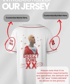 Alternative view of Chris Brown Breezy Bowl XX Tour 2025 Jersey, Chris Brown Jersey, Breezy Bowl Jersey