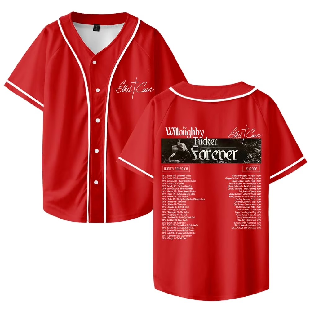 Custom Color Ethel Cain Willoughby Tucker Forever Tour 2025 Baseball Jersey Shirt - Image 4