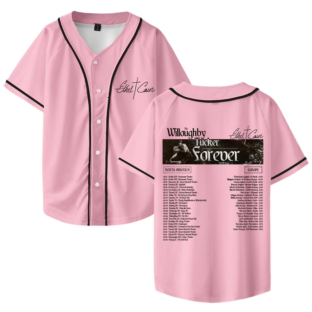 Custom Color Ethel Cain Willoughby Tucker Forever Tour 2025 Baseball Jersey Shirt - Image 5