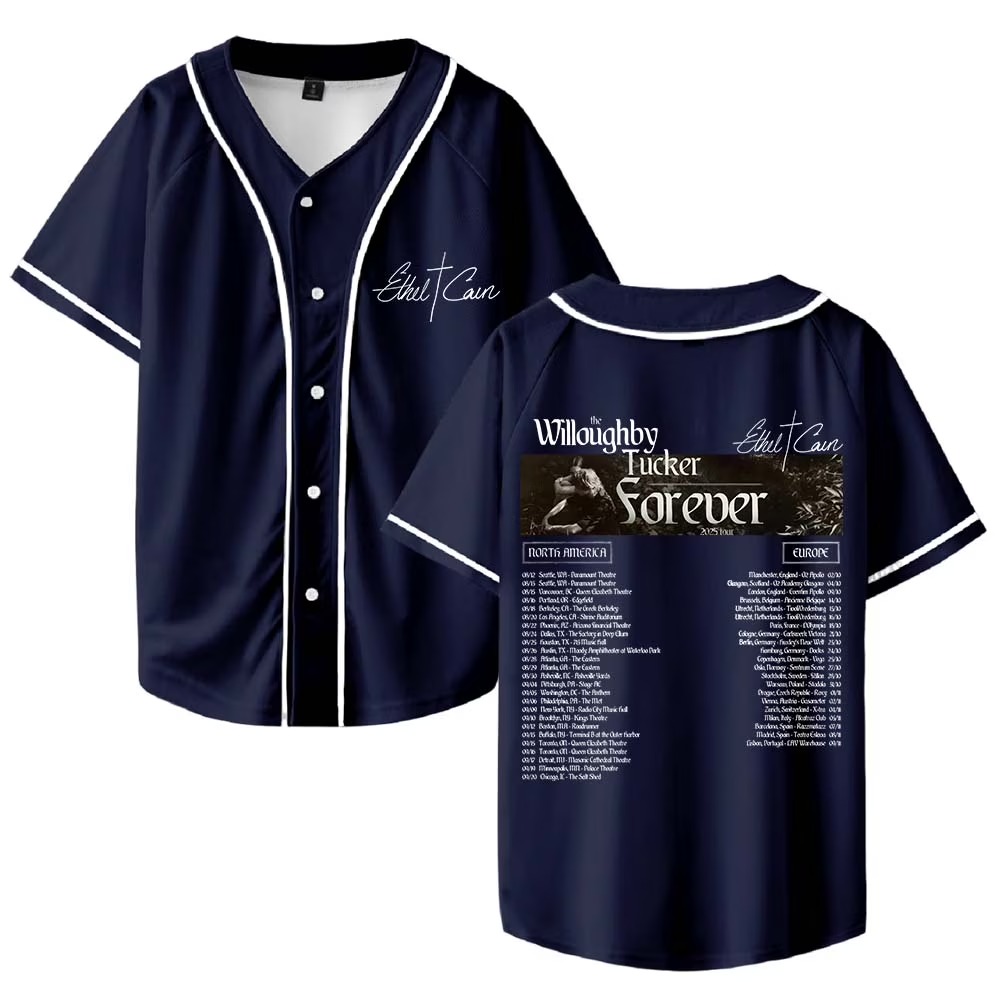 Custom Color Ethel Cain Willoughby Tucker Forever Tour 2025 Baseball Jersey Shirt - Image 6