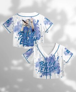 Custom Billie Eilish Baseball Jersey - Crop Top