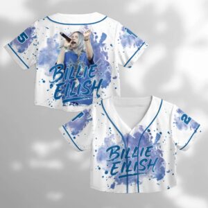 Custom Billie Eilish Baseball Jersey - Crop Top