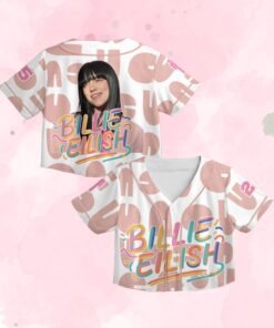 Hit Me Hard and Soft Tour Merch: Billie Eilish Baseball Jersey - Custom Name/Number, Crop Top Style