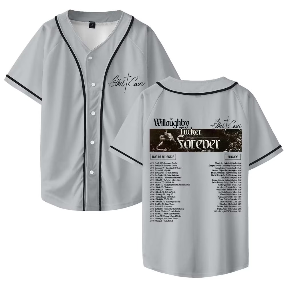Custom Color Ethel Cain Willoughby Tucker Forever Tour 2025 Baseball Jersey Shirt - Image 8