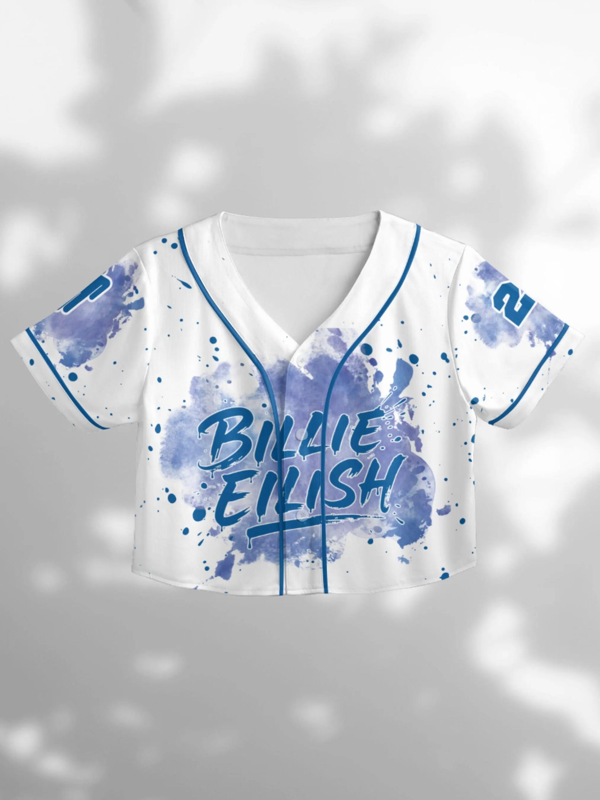 Custom Billie Eilish Baseball Jersey - Crop Top - Image 2