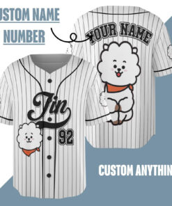Personalized Jin RJ BT21 Baseball Jersey, Jin Run SeokJin Ep Tour Baseball Jersey, Jin World Tour 2025 Shirt