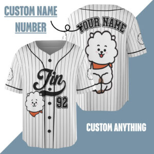 Personalized Jin RJ BT21 Baseball Jersey, Jin Run SeokJin Ep Tour Baseball Jersey, Jin World Tour 2025 Shirt