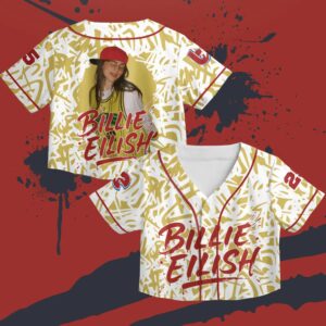 Billie Eilish Baseball Jersey - Customizable Name & Number | Crop Top Style