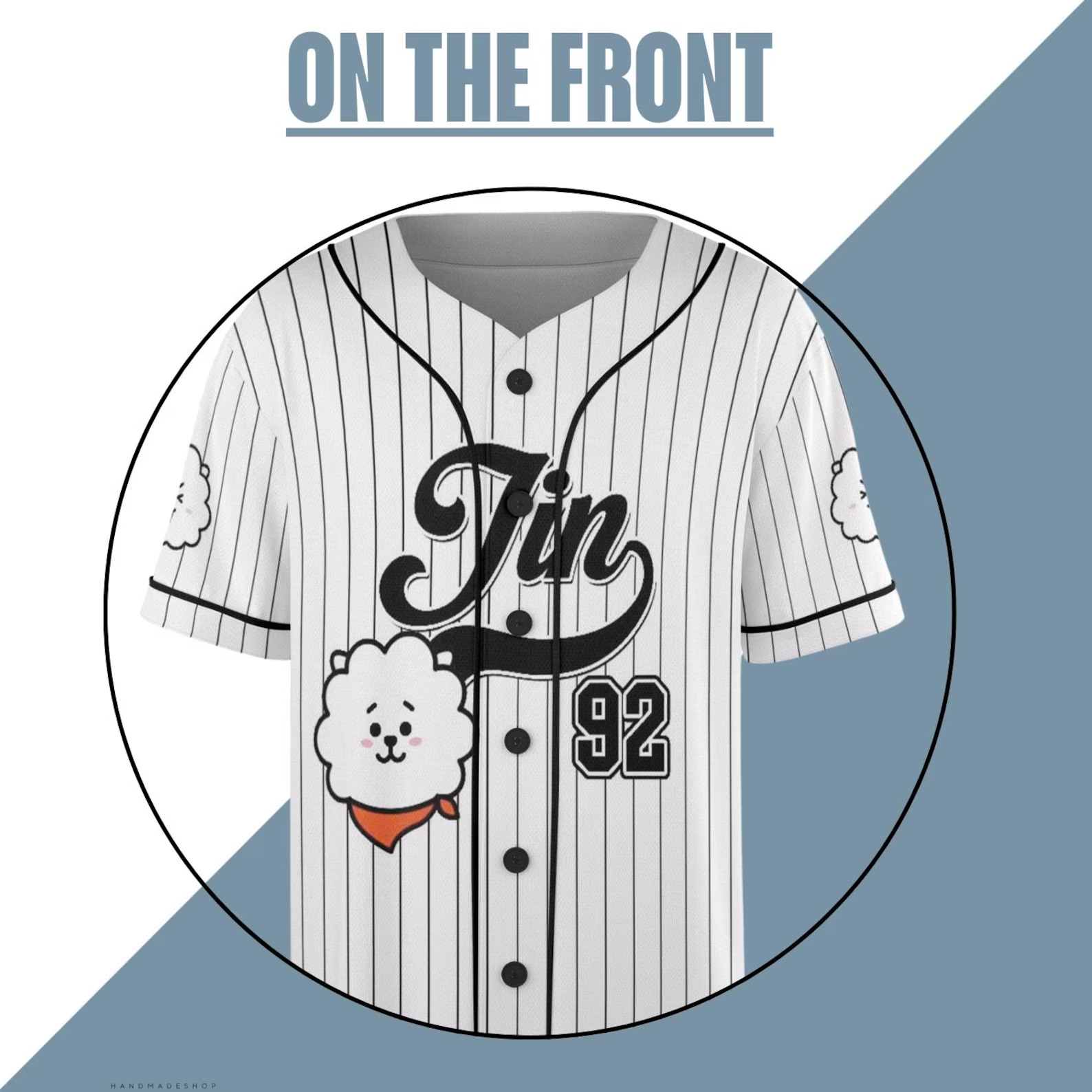 Personalized Jin RJ BT21 Baseball Jersey, Jin Run SeokJin Ep Tour Baseball Jersey, Jin World Tour 2025 Shirt - Image 4