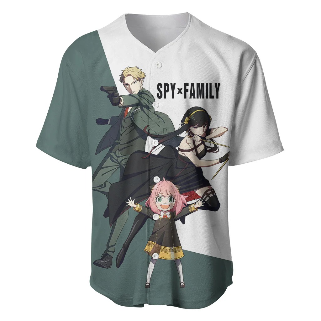 SpyxFamily - Funny Family Baseball Jersey Anime Style - Image 2