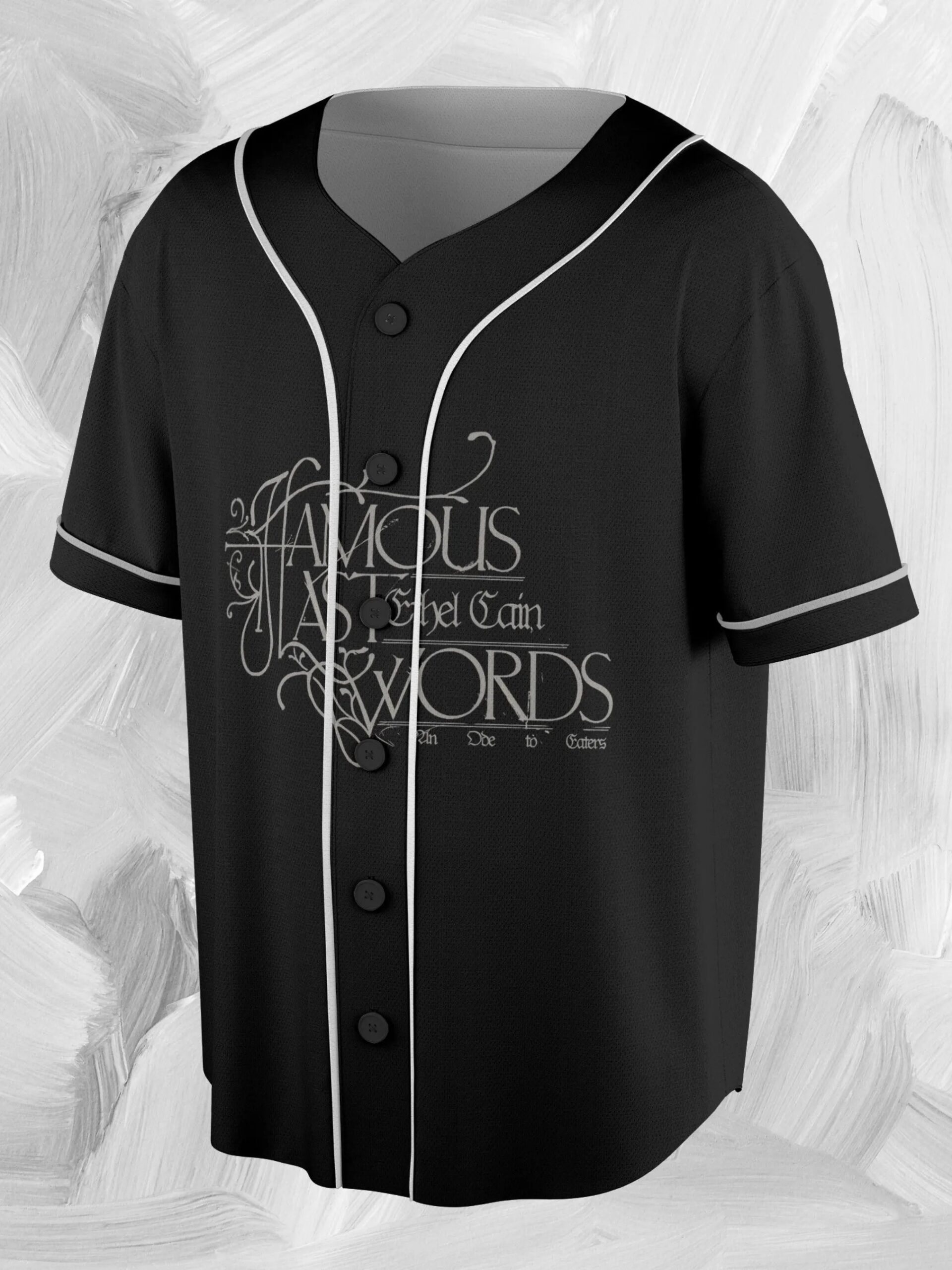 Ethel Cain "FAMOUS LAST WORDS" Baseball jersey, Ethel Cain Fan Merchandise, Ethel Cain Music-Themed Apparel - Image 4