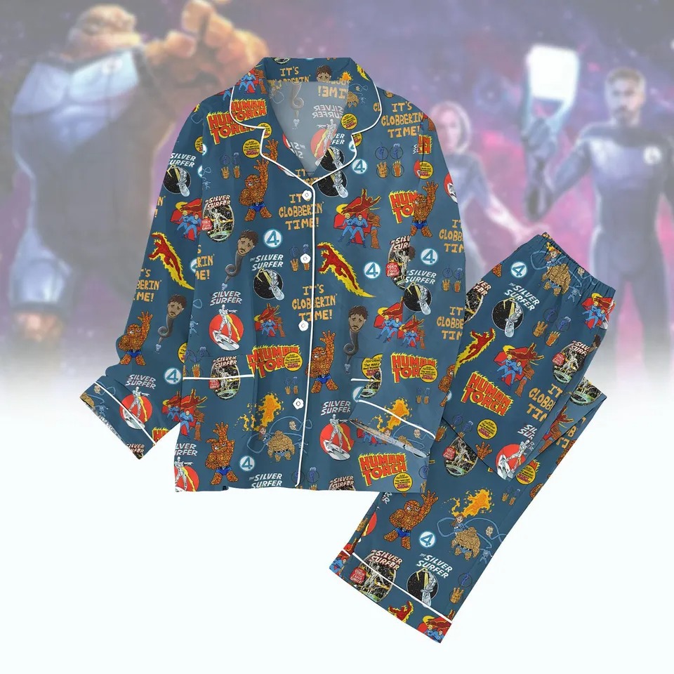 Custom Color The Fantastic Four First Steps Pajamas Set, Disney Fantastic 4 Women Pajamas, Marvel Studio Superhero Pajamas - Image 7
