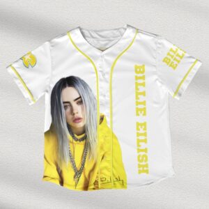 Alternative view of Billie Eilish Baseball Jersey: Hit Me Hard and Soft Concert Outfit, Custom Color