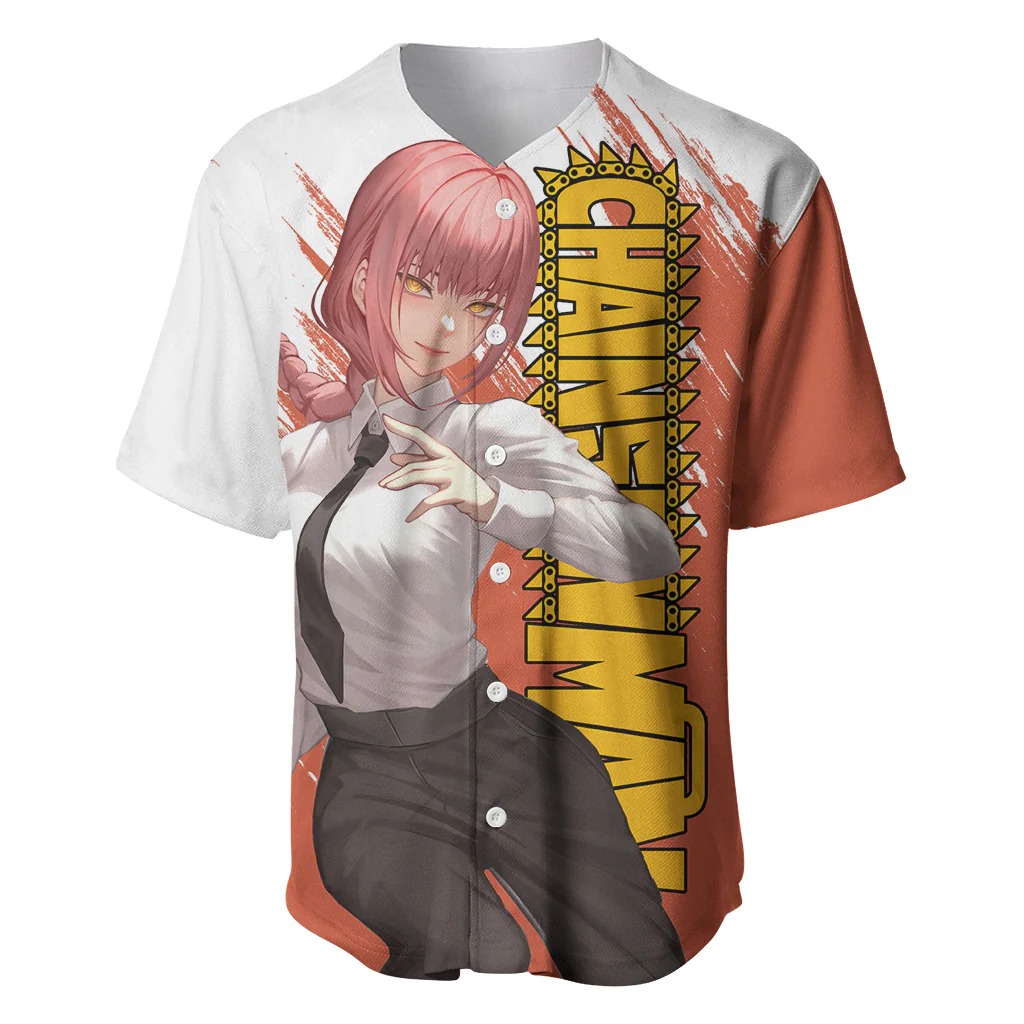 Makima Baseball Jersey Chainsaw Man - Image 2