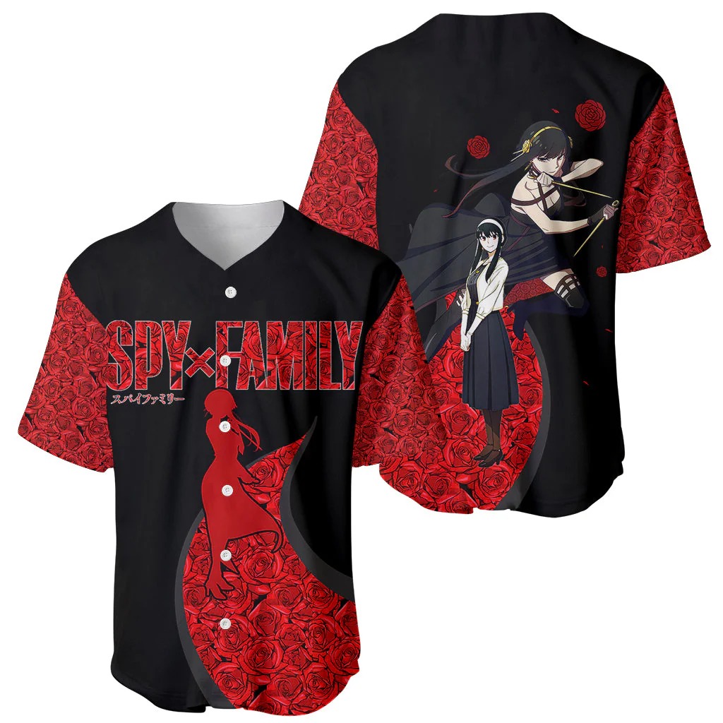 SpyxFamily Baseball Jersey Thorn Princess Red Roses