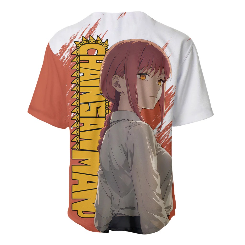 Makima Baseball Jersey Chainsaw Man - Image 3