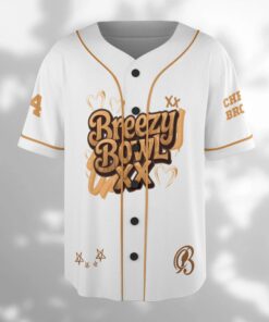 Alternative view of Custom Chris Brown Music Tour 2025 Baseball Jersey, Breezy Bowl XX Baseball Jersey For Fans
