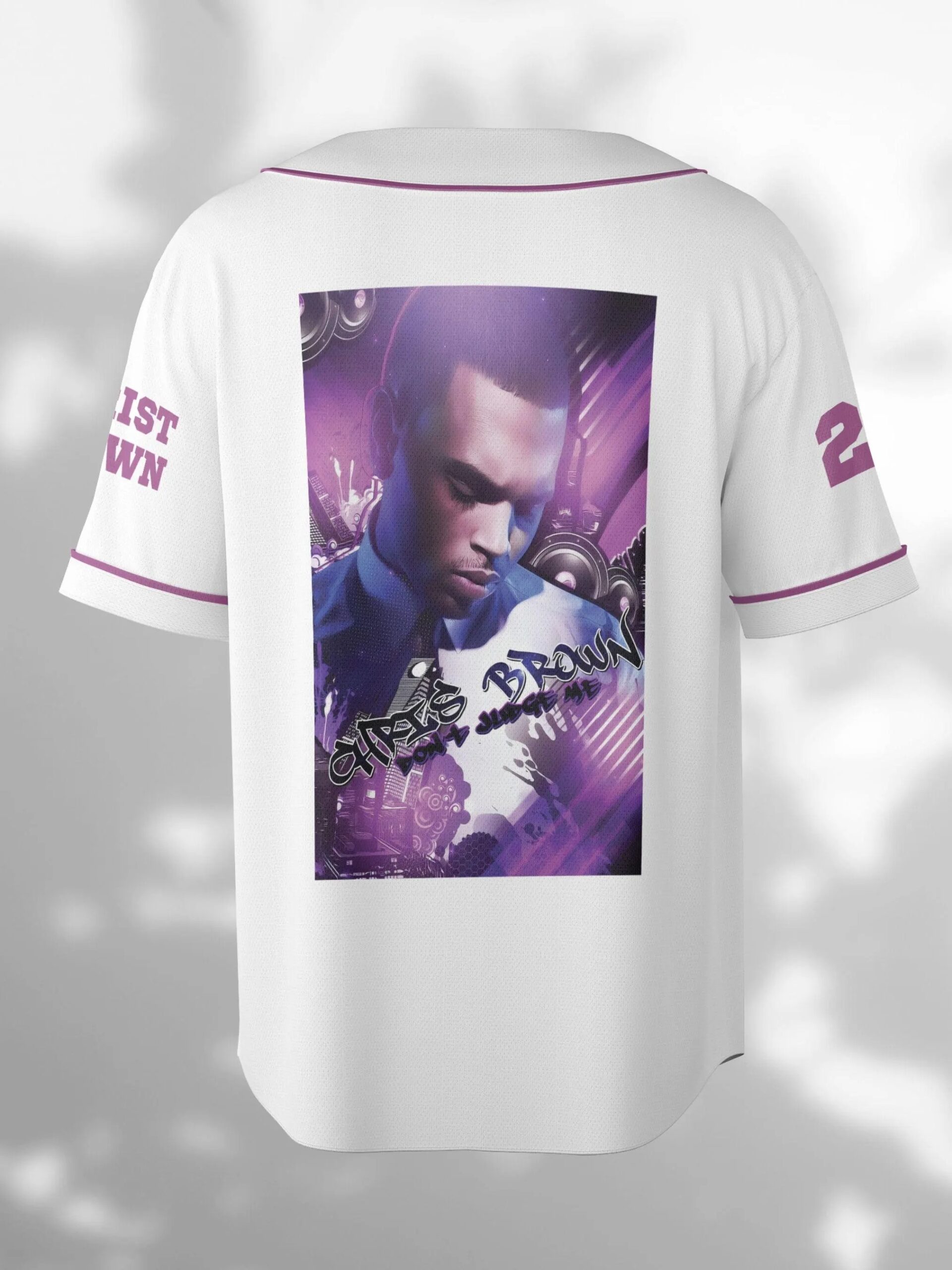 Custom Chris Brown Music Tour 2025 Baseball Jersey, 2025 Breezy Bowl XX Tour Concert Gear Baseball Jersey - Image 7