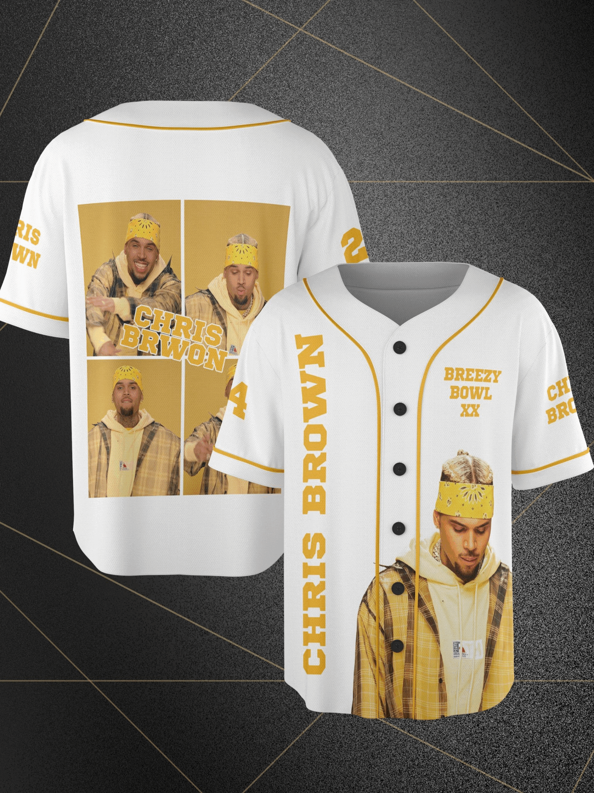 Chris Brown Breezy Bowl XX Tour 2025 Jersey, Breezy Bowl Jersey - Image 2