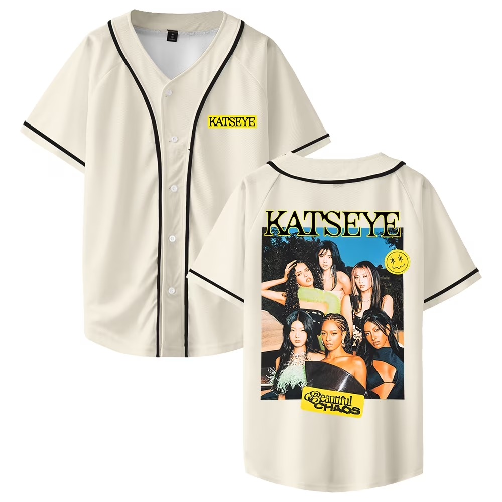 Custom Color Kpop Katseye Beautiful Chaos Merch Baseball Jersey - Image 2