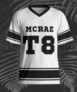 Alternative view of Tate Mcrae football jersey, Tate Mcrae shirt with name, tate mcrae shirt, tate mcrae tour 2025 shirt
