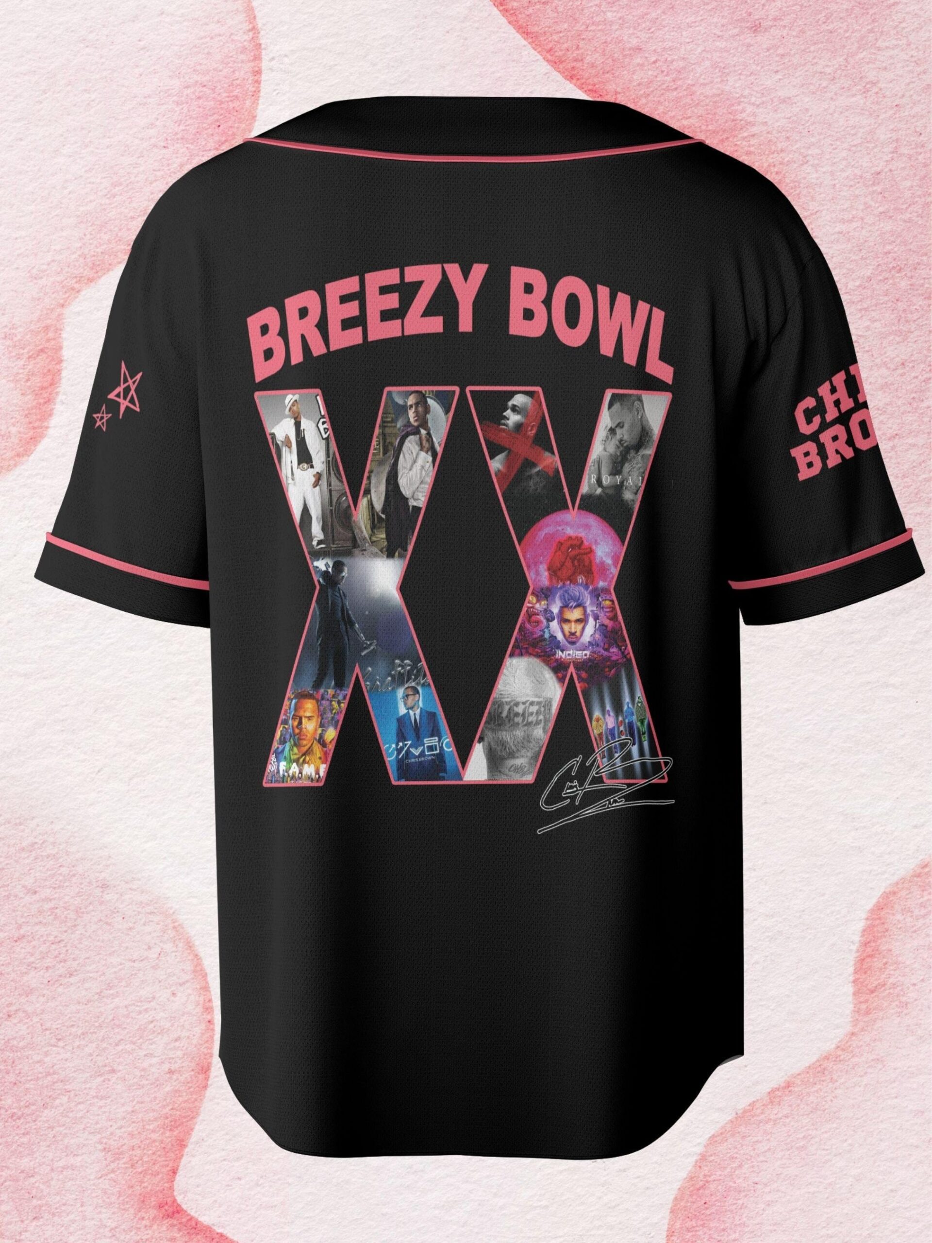 Custom Chris Brown Baseball Jersey, Breezy Bowl XX Baseball Jersey, 2025 Breezy Bowl XX Tour Concert Gear - Image 5